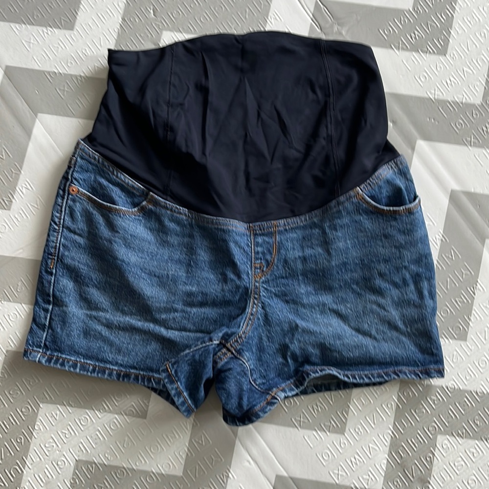 Maternity jean shorts